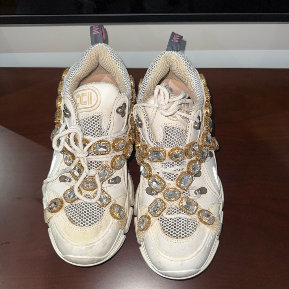 GUCCI embellished White Sneakers